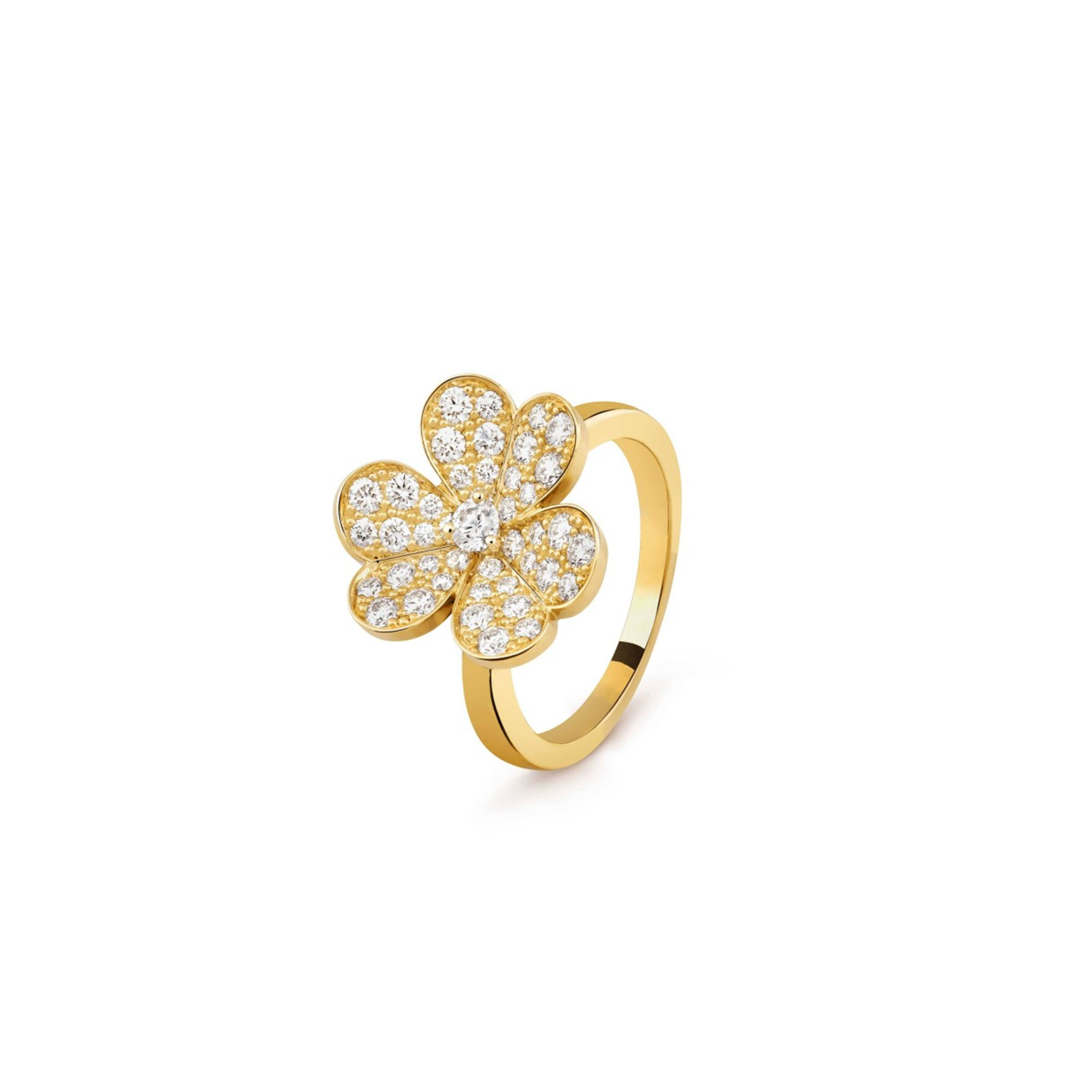 v*n cl*f arpels frivole ring, 1 flower, small model - yellow gold, Di*m*nd vcarp2v000